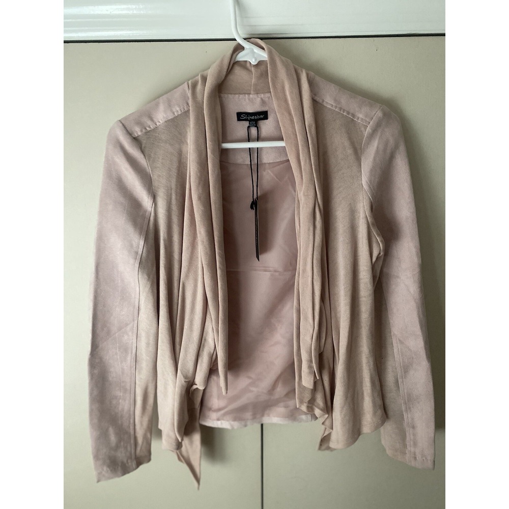 NWT Shinestar Blush Faux Suede Jacket Size M